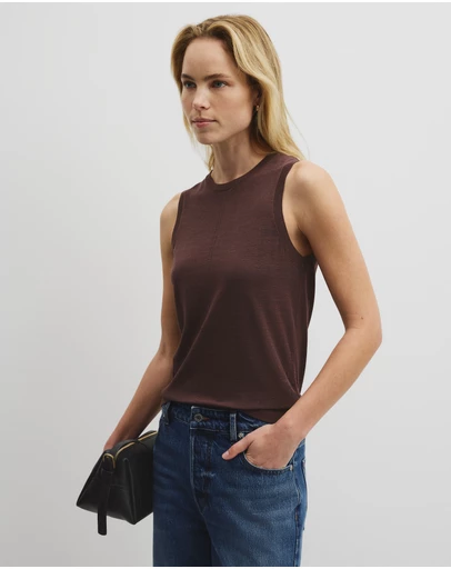 Country Road - Pointelle Detail Neck Tank