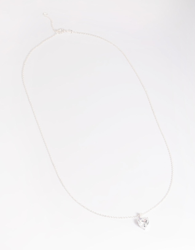 Lovisa - Sterling Silver Cubic Zirconia Heart Necklace