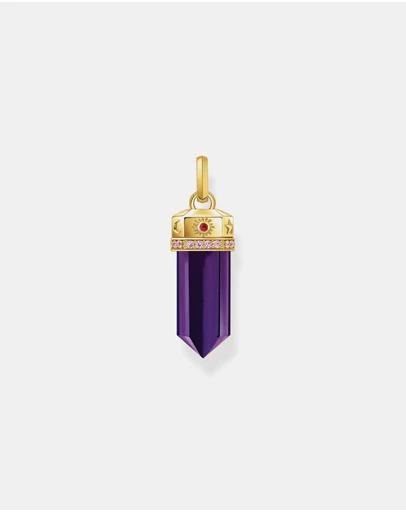 THOMAS SABO - Gold Cosmic Pendant with Imitation Amethyst
