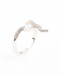 Lovisa - Silver Pave Cubic Zirconia Snake Ring