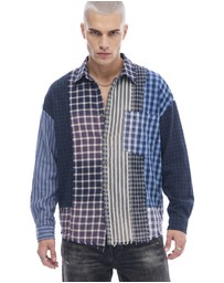 THE TALES - The Tales Patchwork Check Stripe Shirt