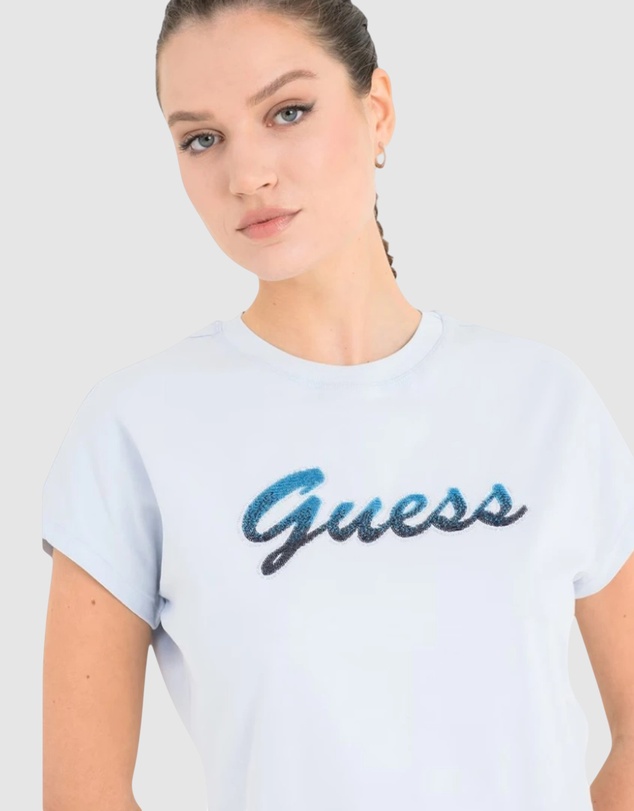 GUESS - Short Sleeve Script Crop Tee