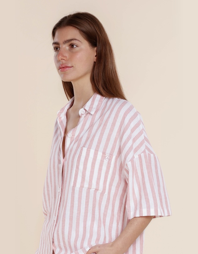 Gingerlilly - Evie Stripe Linen Short Set