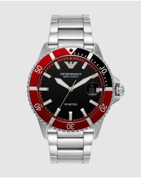 Emporio Armani - Silver Tone Analogue Watch