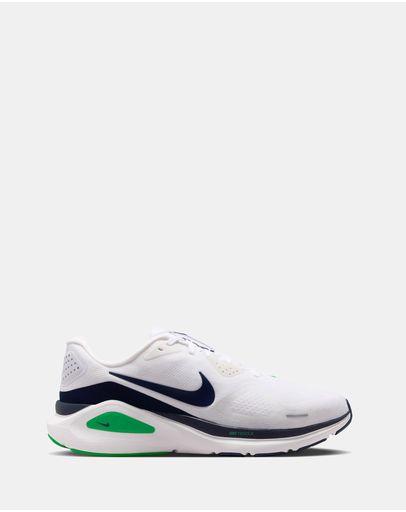 White, Midnight Navy & Green Spark