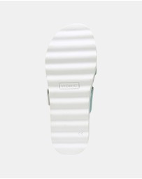 Vionic - Brandie Flatform Slide - Aqua Metallic