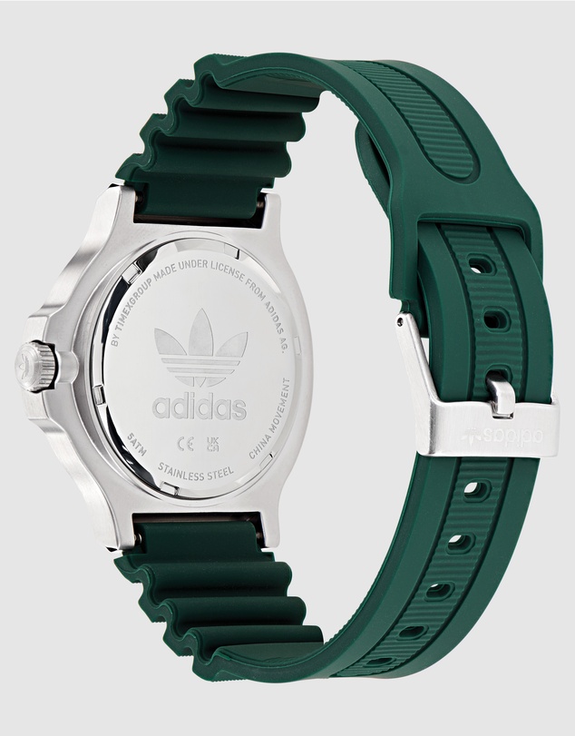 adidas Originals - Expression Three Steel Green Silicone Watch