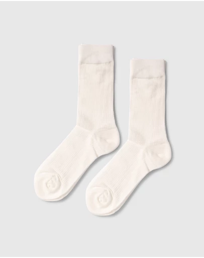 Belle & Bloom - Go For It Classic Ribbed Socks - White
