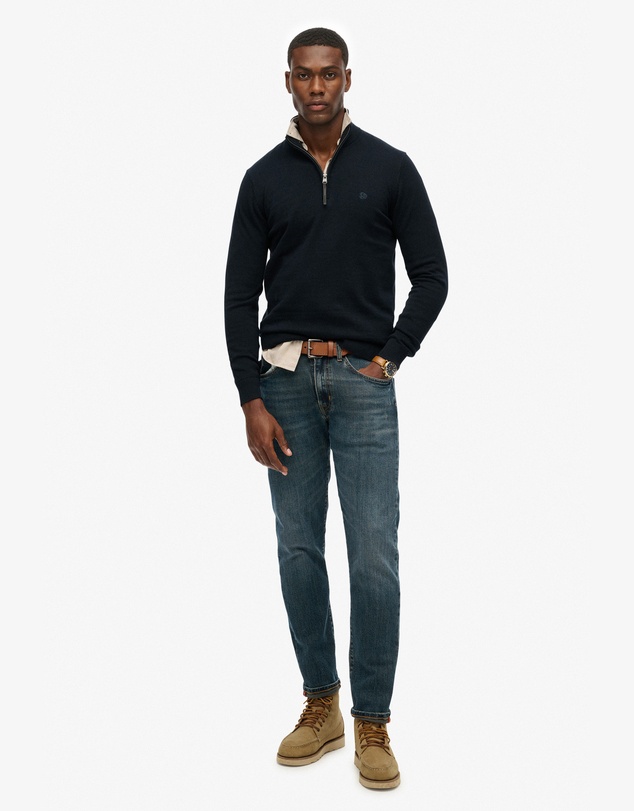 Superdry - Slim Fit Essentials Cotton Half Zip