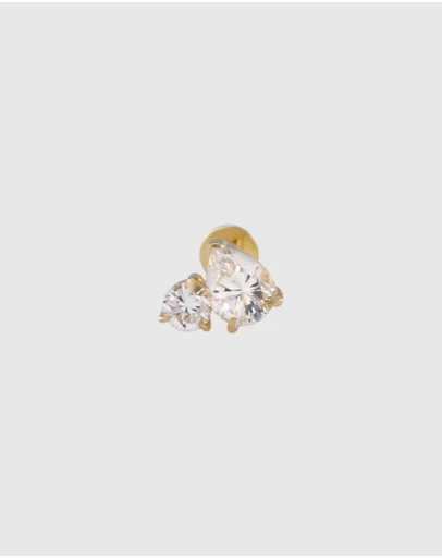 Von Treskow - Margot Flat Back Lab Diamond Stud