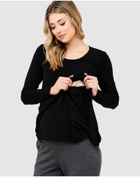 Ripe Maternity - Raw Edge Nursing Top