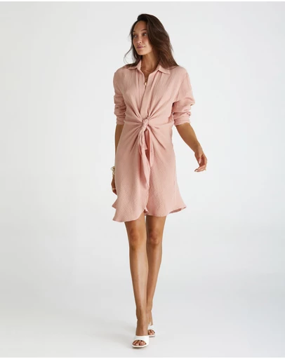 Heaven Australia - Wrap Front Shirt Dress