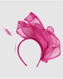 Max Alexander - Sinamay Fuchsia Racing Fascinator