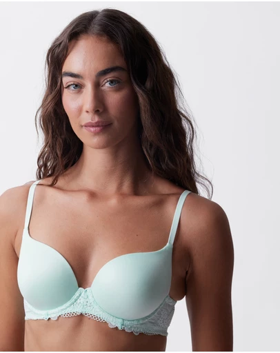 Bras N Things - Body Bliss Lace Lightly Lined Bra - Mint Green