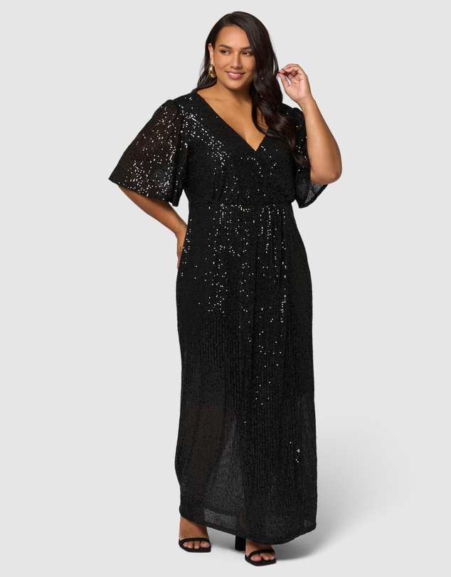 Pink Dusk by Curve Project - Lure Sequin Maxi Dress