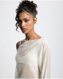 Lover - Layla LS Asymmetric Sheer Top