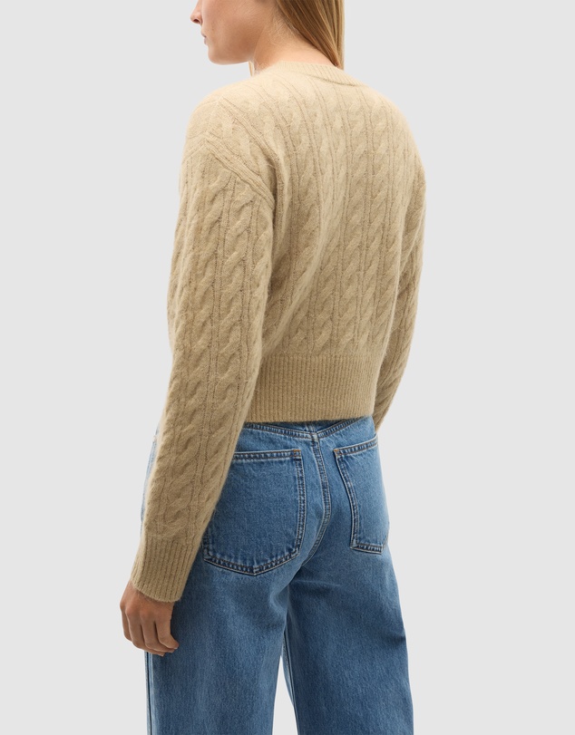 Seed Heritage - Cable Cropped Button Cardi