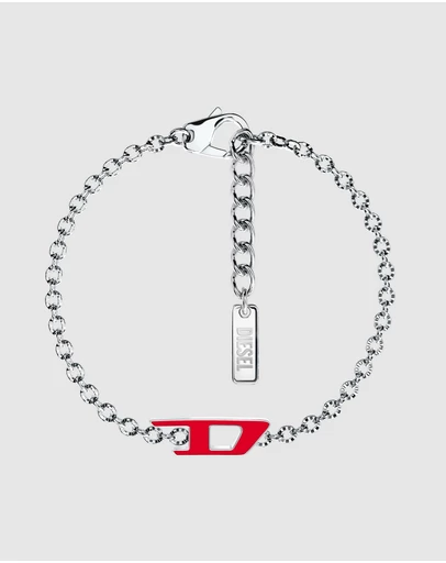 Diesel - D Logo Silver Bracelet