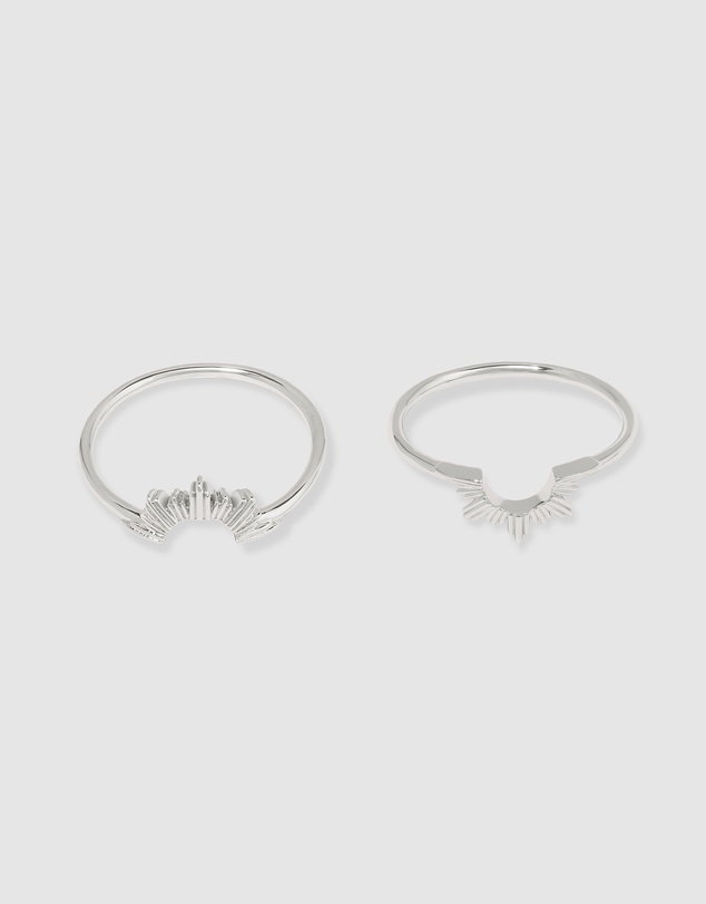 Wanderlust + Co - Sunseeker Silver Ring Set