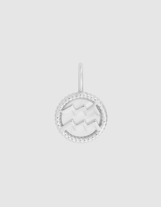 Wanderlust + Co - Aquarius Zodiac Mother of Pearl 925 Sterling Silver Pendant
