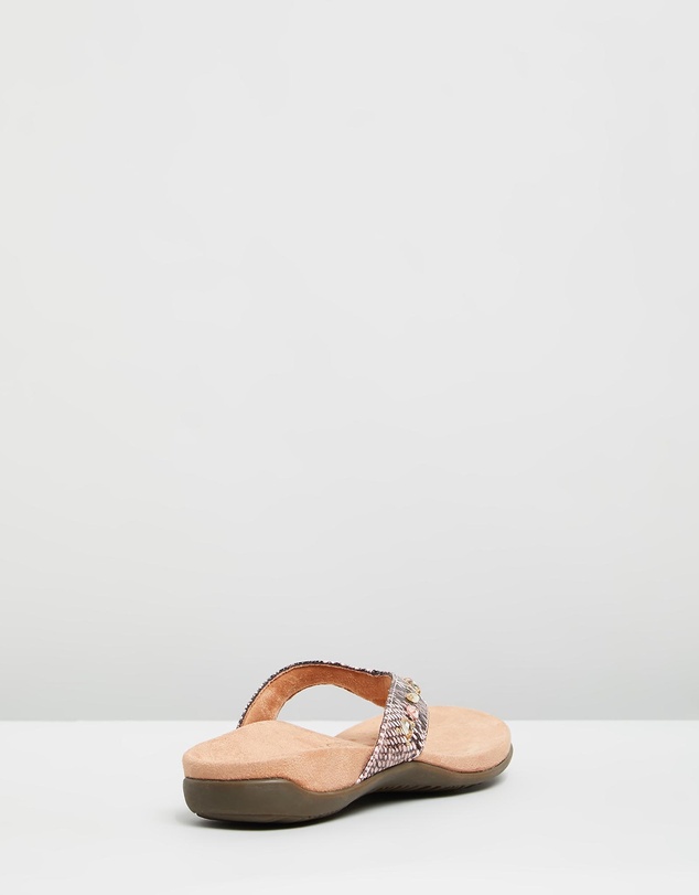 Vionic - Lucia Toe Post Sandal - Camelia Snake