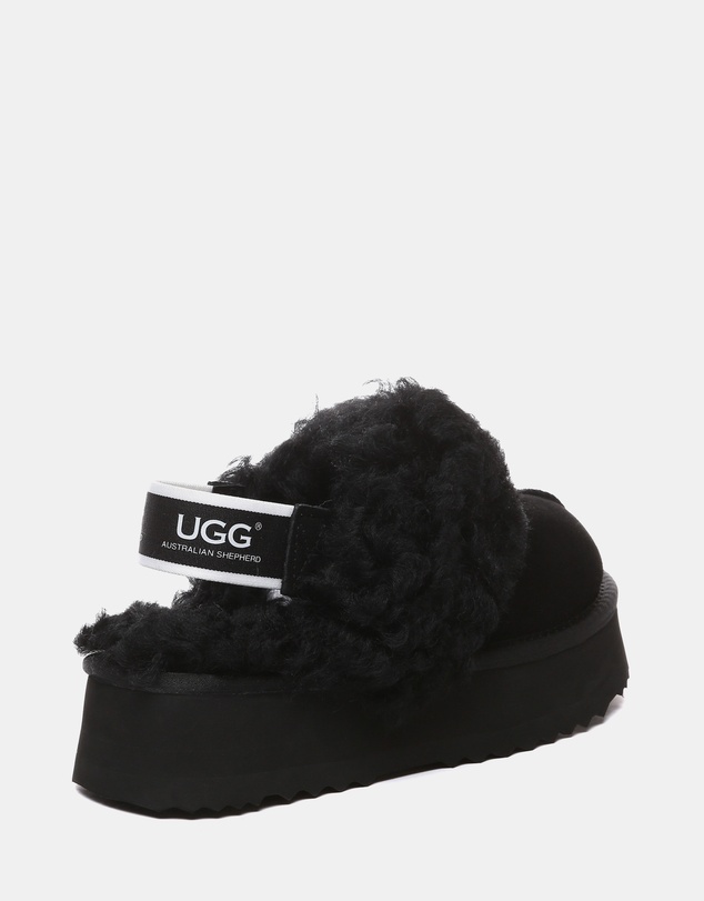 EVERAU - Australian Shepherd Ugg Waffle Curly Platform Cow Suede Upper House Shoes