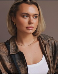 HOUSE OF SLANI - Flat Herringbone Snake Chain Necklace