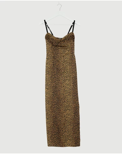 Revibe - Repaired Reformation Stormi Satin Dress - AU 8