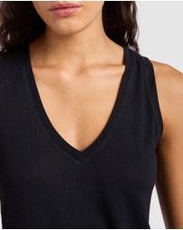 Seafolly - Slub Linen V Neck Tank Top