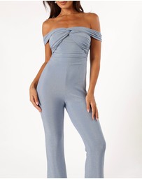 Petal & Pup - Sharnie Off Shoulder Jumpsuit - Blue