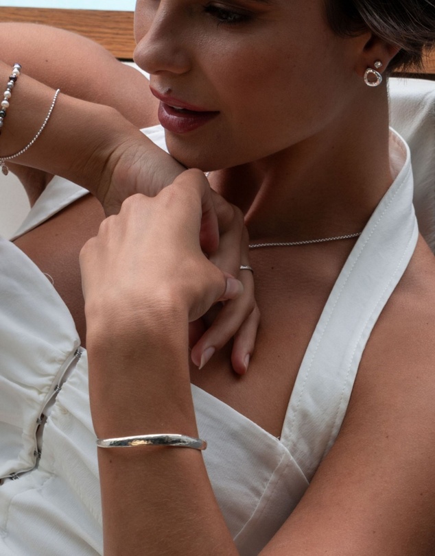 Dower & Hall - Women's Curved Nomad Cuff Bangle In Sterling Silver