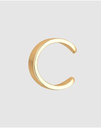 Kuzzoi - ICONIC EXCLUSIVE - Earrings Men Single Earcuff Basic Trend in 925 Sterling Silver Gold Plated