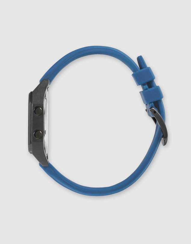 Maxum - Raglan Tide Watch – Black Case, Black Dial & Blue Silicone Strap