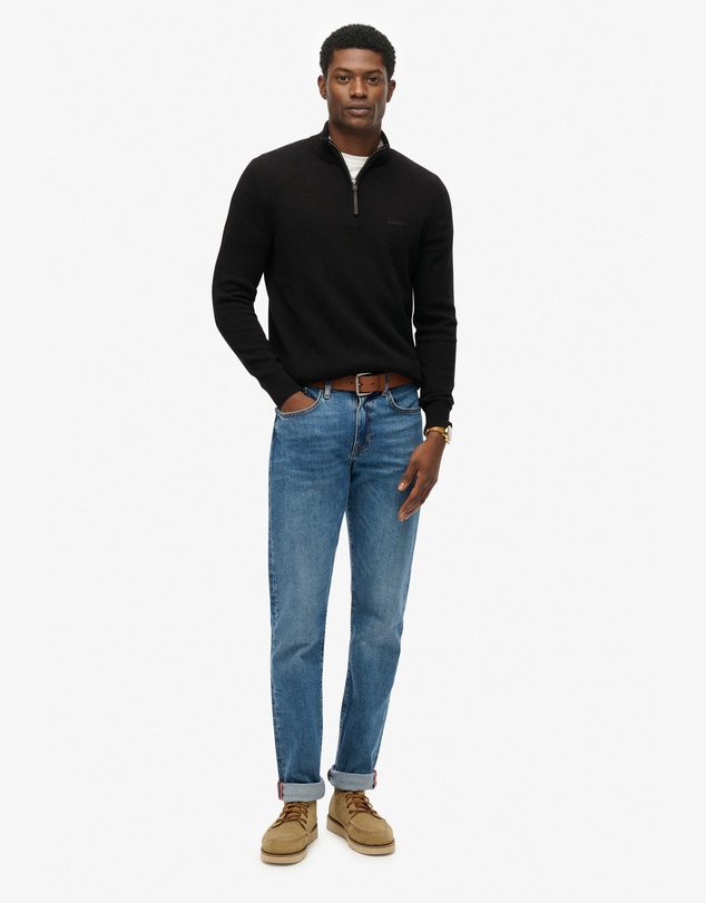 Superdry - Wool Blend Half Zip Slim Fit Jumper