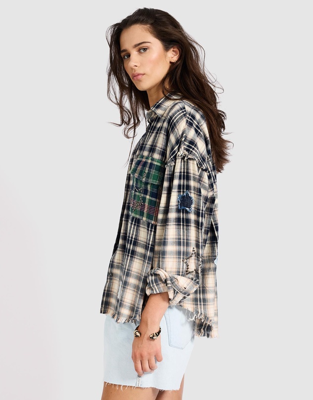 ONE TEASPOON - Flannel Star Studded Shirt