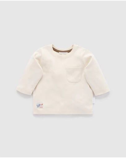 Purebaby - Thick Basic Long Sleeve Tee -Kids-Babies