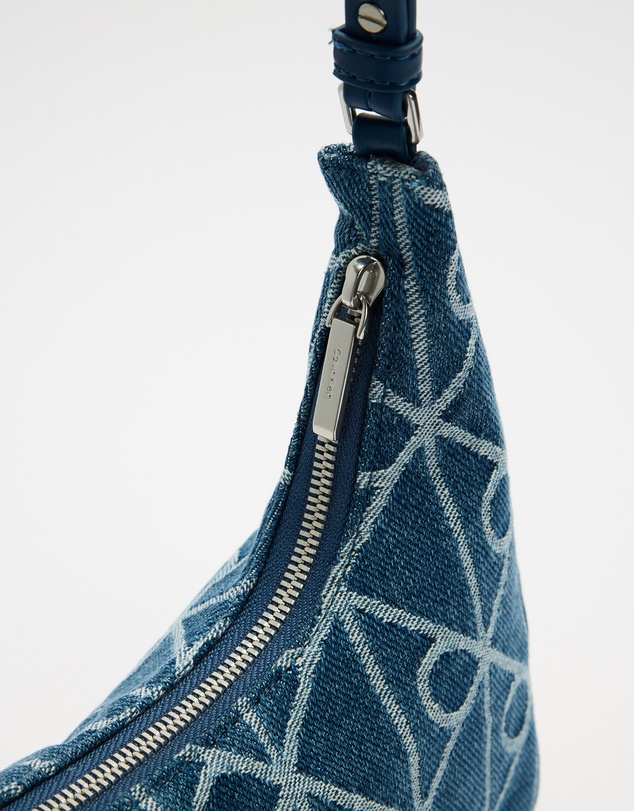 Calvin Klein - Emblem Aop Denim Shoulder Bag