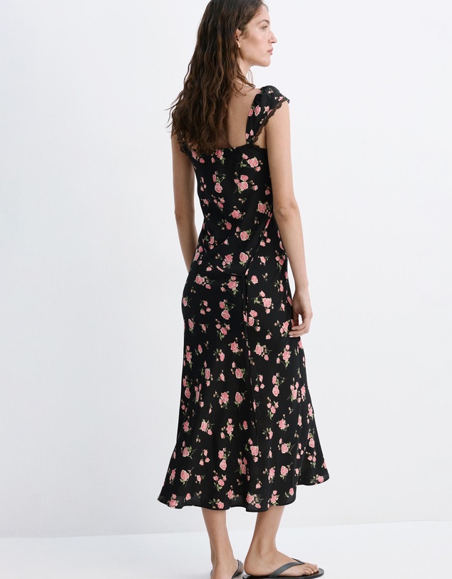 M.N.G - Floral Dress with Lace Trim