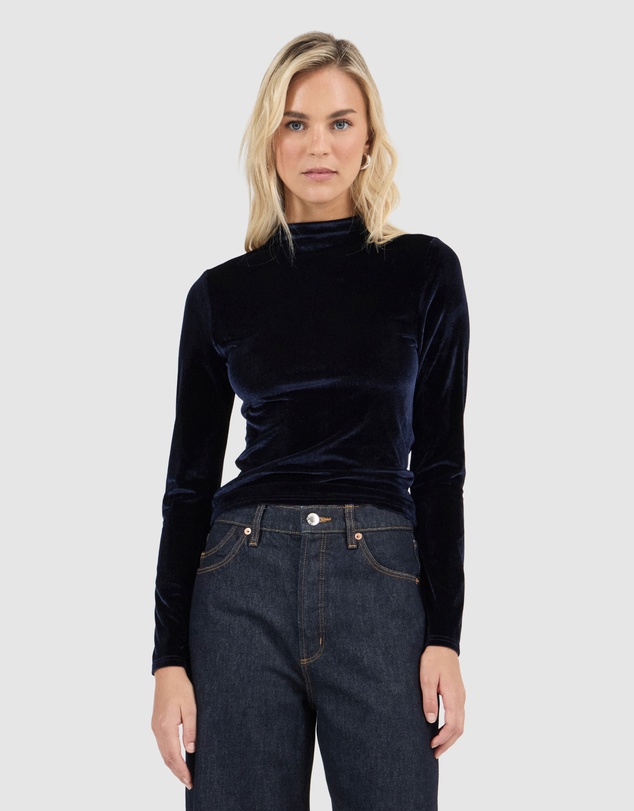 Rolla's - Cameo Long Sleeve Top Velvet