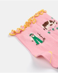 Bobo Choses - Farm Adventure Ruffled Short Socks - Kids