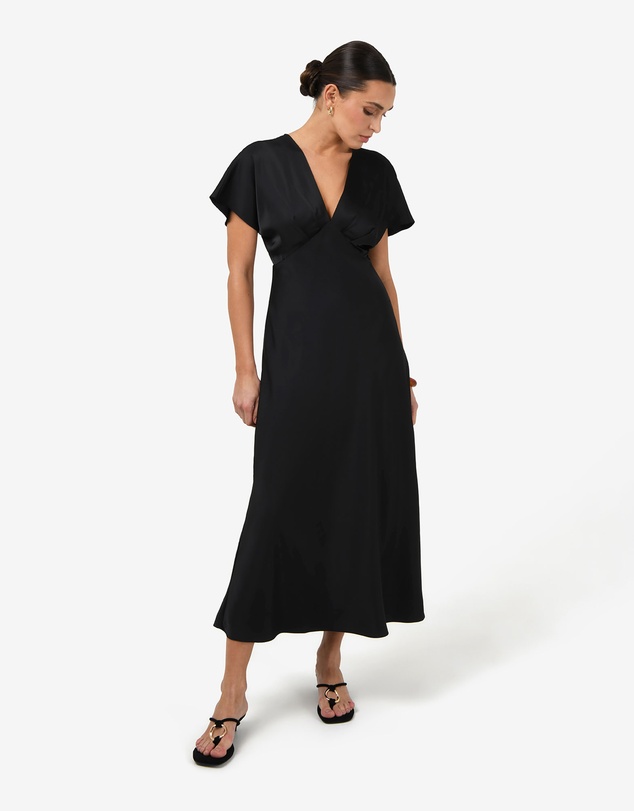 Forcast - Catalina V-Neck Satin Dress