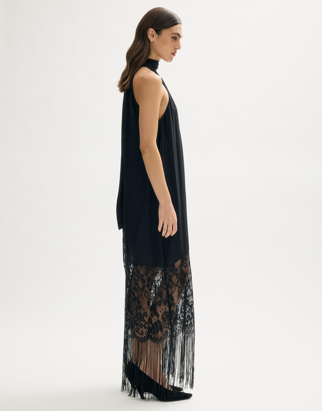 Minima Esenciales - Pia Fringe Lace Maxi Dress