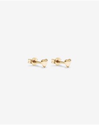Michael Hill - Heart Stud Earrings in 10kt Yellow Gold