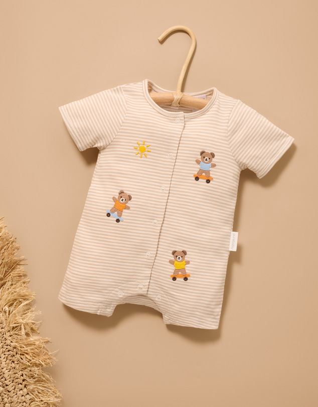 Purebaby - Short Growsuit-Kids-Babies