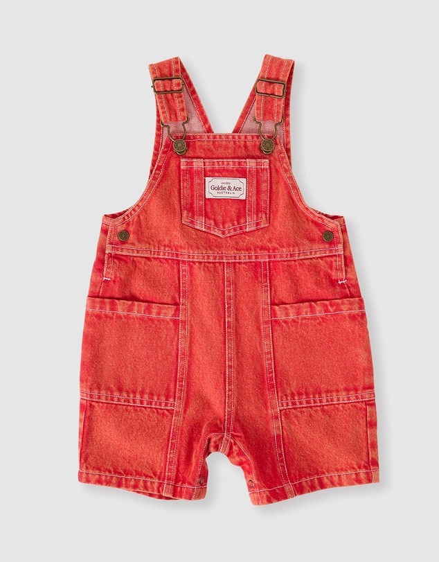 Goldie + Ace - James Vintage Washed Denim Pocket Overalls - Babies-Kids