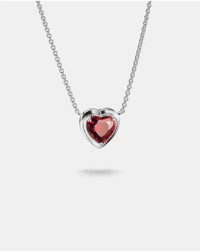 THOMAS SABO - THOMAS SABO Necklace with Red Heart Stone Silver