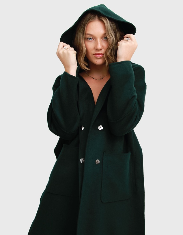 Belle & Bloom - Walk This Way Wool Blend Hooded Coat