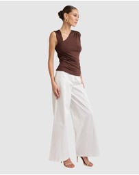 Honey and Beau - Lorena Asymmetrical Jersey Top
