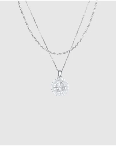 Kuzzoi - ICONIC EXCLUSIVE - Necklace Compass Summer Beach 925 Sterling Silver