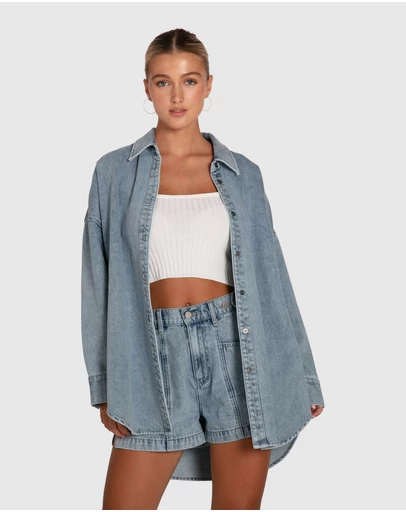 Belle & Bloom - Into Him Oversized Denim Shirt